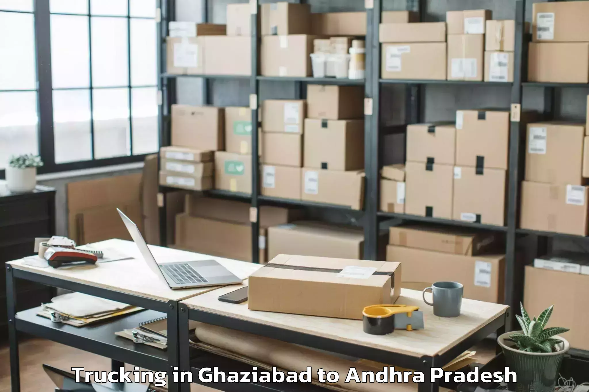 Book Ghaziabad to Pedapudi Trucking